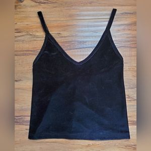 Brandy melville black crop top velvet